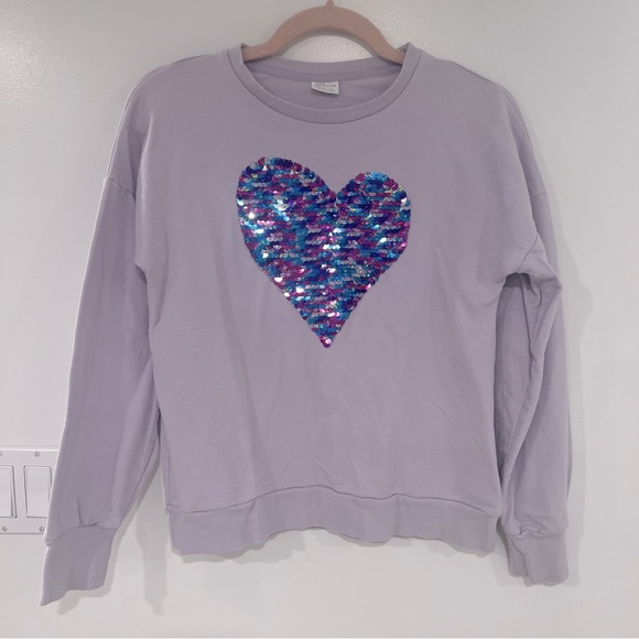 F&F Other - F&F Flip Sequin Lavender Sweatshirt Girls Sz 16